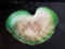 OLD RARE Sevres Porcelain Heart-Shaped Scalloped Rose Pattern Bowl