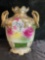 Nippon (Morimura Roses?) Handles Hand-Painted Footed Urn Vase 19th Century