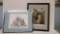 PAIR OF FRAMED AND MATTED BEHIND GLASS PRINTS INCLUDING BOB CRATCHIT AND TINY TIM