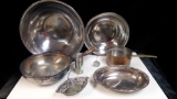 METAL GROUPING, OLD AND NEW, FROM ALUMINUM AND SILVER PLATE TO COPPER