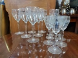 (2) Sets VINTAGE Fostoria Stemware ETCHED WATER and WINE GLASSES