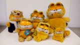 VINTAGE GROUP OF GARFIELD PLUSHIES, STUFFED ANIMALS, WITH THOSE NIHILISTIC EYES