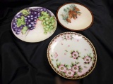 Trio of Antique Decorative plates including Haviland, Hutschenreuther, Nippon