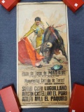 Vibrant 1960s Madrid bullfighting poster 