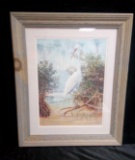 FLORIDA ARTIST, KEVIN R BRANT, SIGNED WILDLIFE LITHOGRAPH, FRAMED AND MATTED