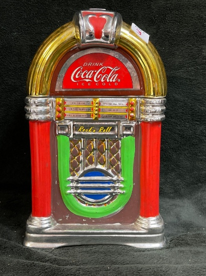 RARE COCA-COLA JUKEBOX DESIGNS CERAMIC COOKIE JAR