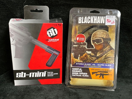 IN BOX Blackhawk storm sling RS, rapid slide and SB mini pistol stabilizing brace