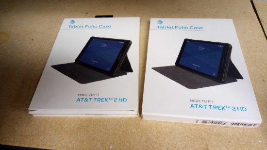 (2) AT&T Tablet Folio Cases for AT&T Trek 2 HD Tablets - Black