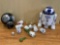 Bag of Star Wars Figures and parts - R-2 D-2, BB 9-E
