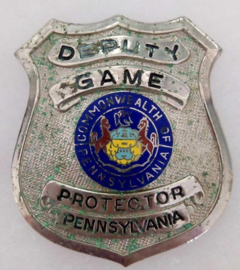 VINTAGE DEPUTY GAME PROTECTOR COMMONWEALTH OF PENNSYLVANIA BADGE