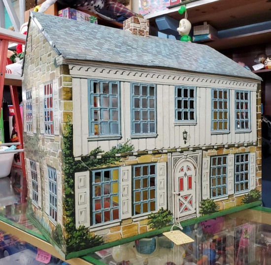 Large Vintage Pressed steel doll house