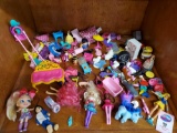 Large grouping various Doll House toys - furniture, miniatures, clothing, and more
