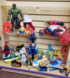 Various TOYS grouping including Hulk, Spiderman, Transformers, Toy Story