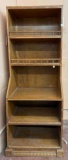 Solid Wood 5 Shelf Bookcase/Hutch with 2 Electrical Cord