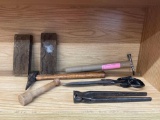 Lot of old Tools, Upholstery Tool and Carved Wooden Butter Molds
