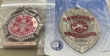 Vintage Junior Firefighter, Lake County, FL and Volunteer Firefighter Badges