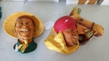 PAIR OF BOSSONS PRODUCTS WALL HANGING CHALKWARE,
