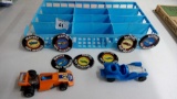 MATCHBOX SUPER FAST 1975 LESNEY TOY CAR WITH MATTEL HOT WHEELS BUTTONS AND RESIN CONVERTIBLE TOY