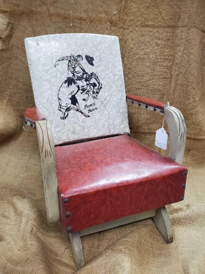 1940s Child's BRONCO BUSTER ROCKING RECLINER CHAIR