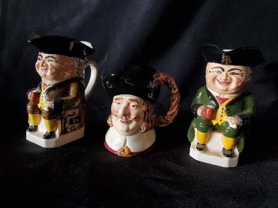 (3) TOBY MUGS Pitchers including CAVALIER