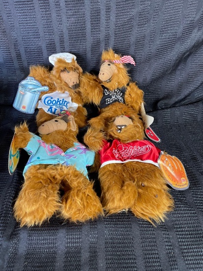 (4) VINTAGE ALF PUPPETS with tags