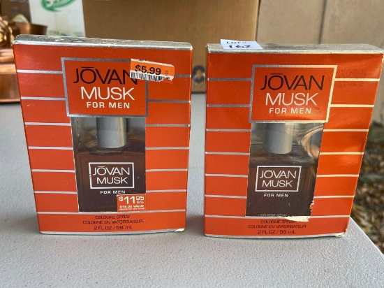 (2) Vintage JOVAN MUSK FOR MEN, 2 oz. in boxes