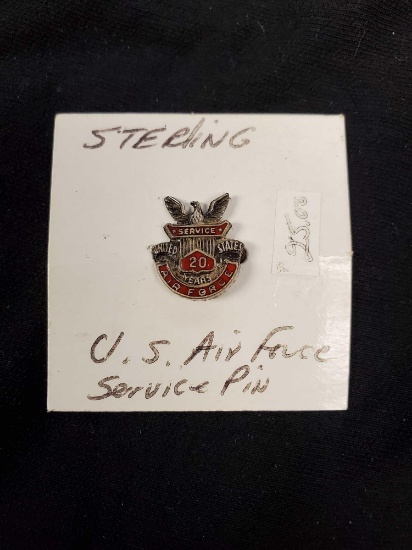Small Sterling US Air Force Service Pin