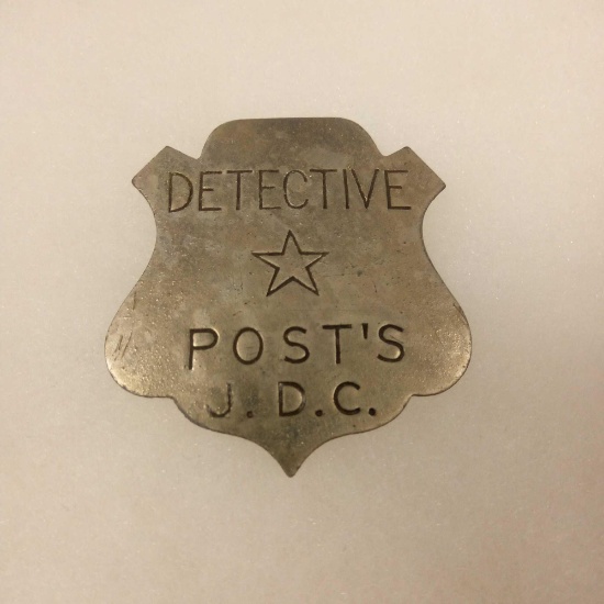 1930's DETECTIVE POST'S J.D.C. pinback badge Post Cereal