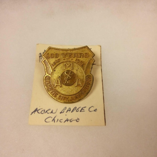 AMA 1947 Acorn Badge Company Chicago, 100 years, Atlantic City