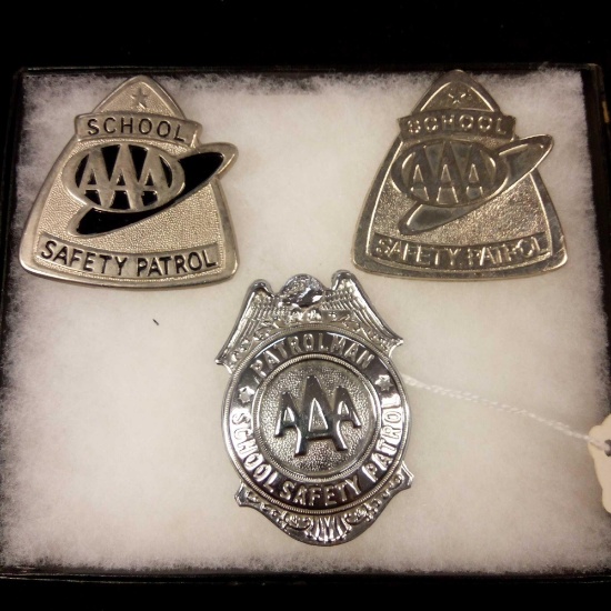 Trio of Vintage AAA School Safety Patrol, Patrolman