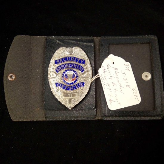 BLACKINTON SECURITY ENFORCEMENT OFFICER No. 71 W/ holder