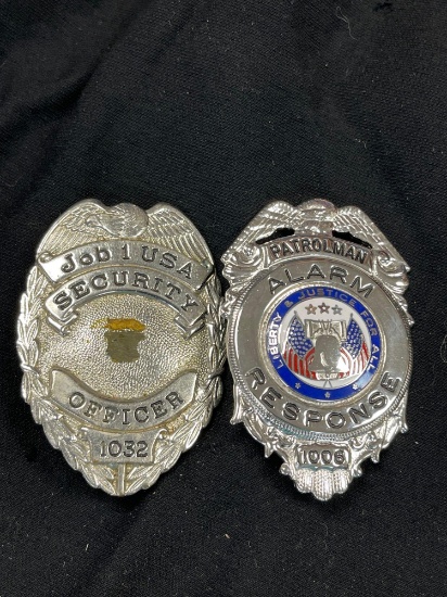 Pair of Security Officer/Patrolman Badges