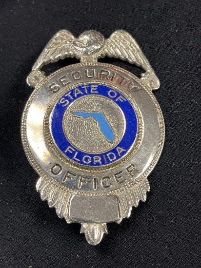 Security Officer State of Florida Shield Badge, Eagle