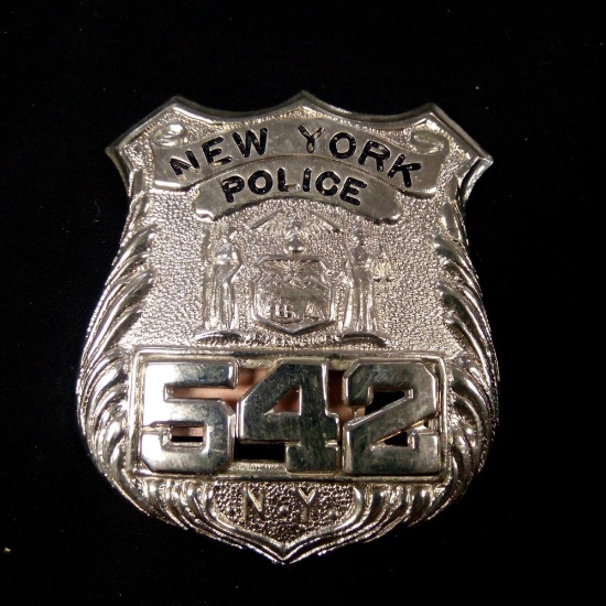 VINTAGE BADGE, NEW YORK POLICE #542
