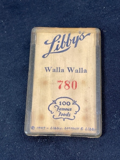 VINTAGE BADGE #780, 1942 LIBBY?S, WALLA WALLA