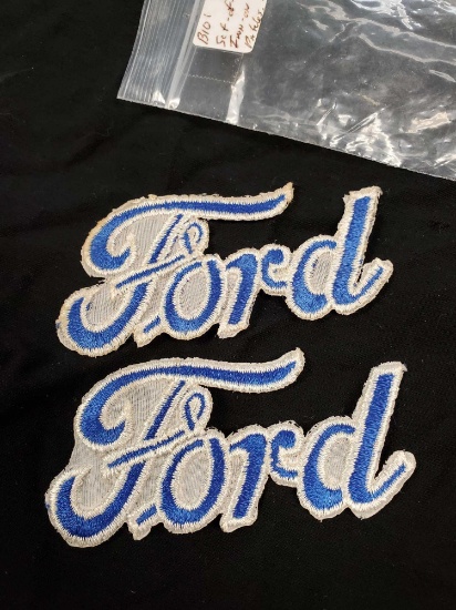 SET OF TWO FORD IRON ON VINTAGE PATCHES