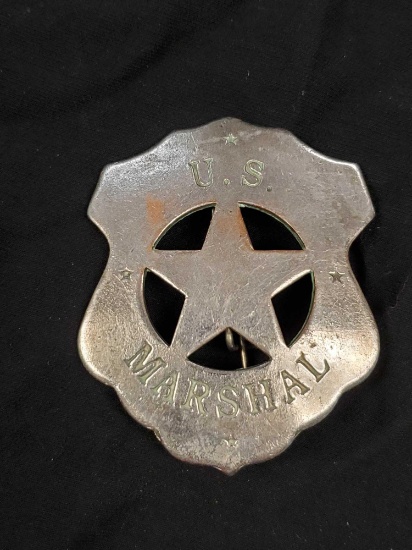 Vintage Badge - U S Marshal - marked TIFFANY STUDIOS NEW YORK