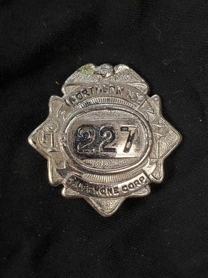 Vintage Badge - #227 Northern NY Telephone Corp.
