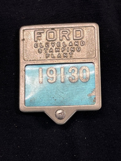Vintage FORD Cleveland Stamping Plant Employee Badge, No. 19130