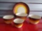 5 pc VERNONWARE MEXICANA NESTING BOWLS AND PLATE
