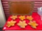 VINTAGE WOOD GROUPING, HANDMADE POLAND LEAF TRAYS, and SERVING TRAY