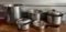 Grouping of Stock pots, pans, STAINLESS STEEL