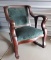 1 of a Parlor trio - Antique Rocking chair, Green Velvet