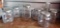 (5) Vintage style Glass Storage Canisters plus 2 Ball Jars