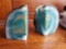 BEAUTIFUL AGATE GEODE BOOKENDS
