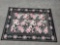 Kismet Spanish Needlepoint 5 x 3 Area rug, Sears, black Victorian rose