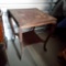 OLD ROUGHWOOD TIGER OAK? DOUBLE LEVEL ANTIQUE SIDE TABLE