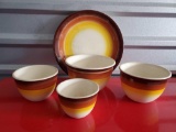 5 pc VERNONWARE MEXICANA NESTING BOWLS AND PLATE