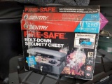 NEW with Key, SENTRY FIRE-SAFE BOLT DOWN SECURITY BOX
