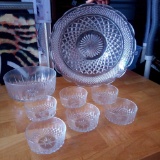 8 PC ARCOROC Pressed Glass Bowls and Serving Platter